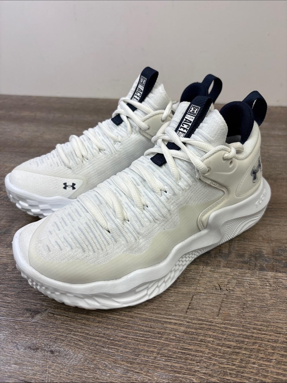 Under Armour Flow Ace ‘White Midnight Navy’ Women’s Volleyball Shoes Size 7